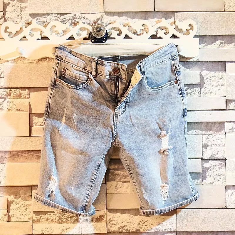 mens slim fit denim shorts