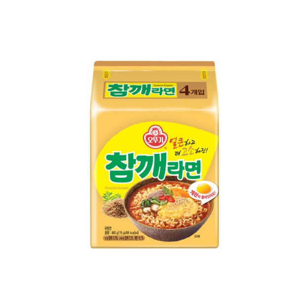 Ottogi sesame ramen 115gx4 오뚜기 참깨라면 멀티팩 115gx 4 | Shopee