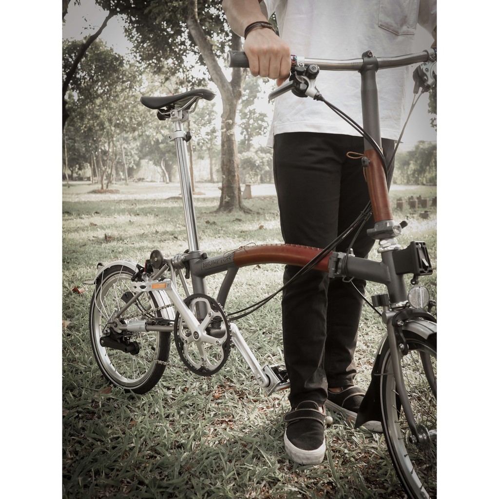 Traver Frame Brompton Pikes 3sixty Folding Bicycle Body Cover Leather Protector Frame Trifold