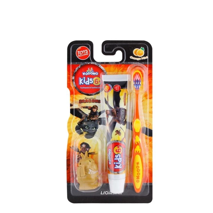 Kodomo Sikat Gigi Orange Mint Koukou 2 In 1 - Gambar 2