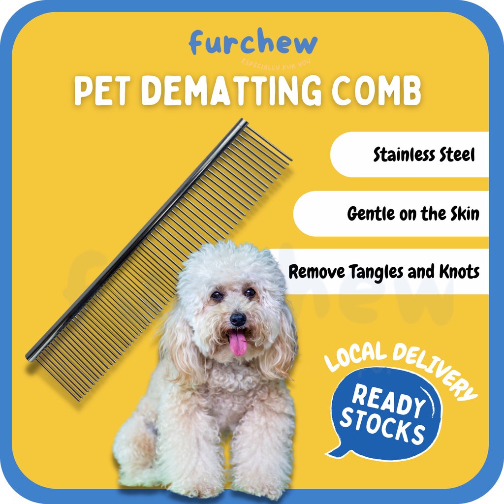 [SG] Furchew Pet Dematting Comb for Removal of Tangles & Knots from Fur