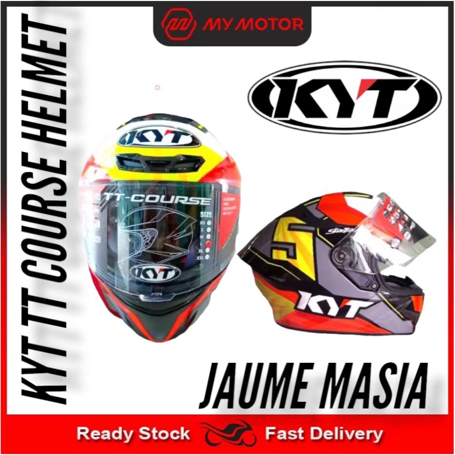 KYT TT COURSE HELMET JAUME MASIA 5 FULL FACE HELMET | Shopee Singapore