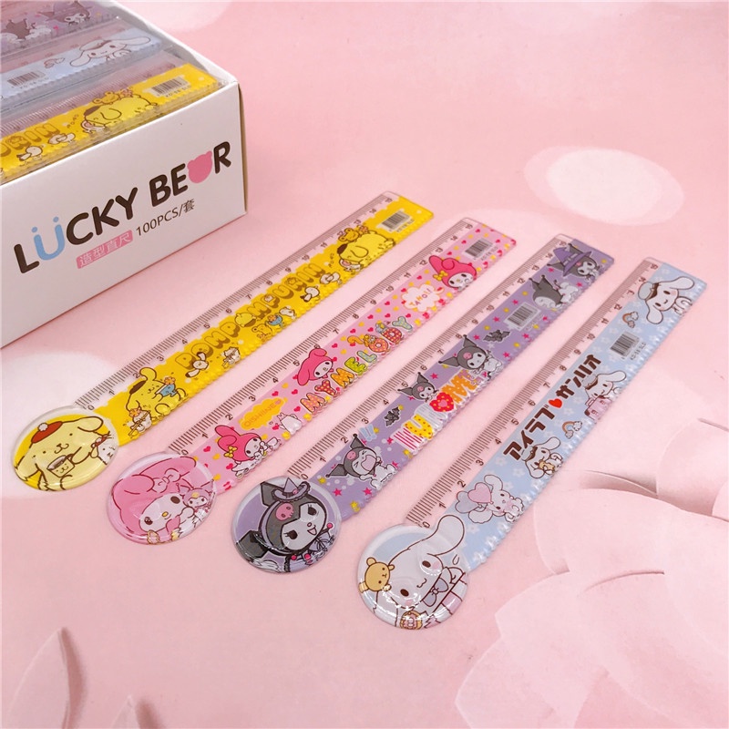 Sanrio Cartoon Students Use Ruler Kurumi Pudding Dog Ruler Cartoon ...