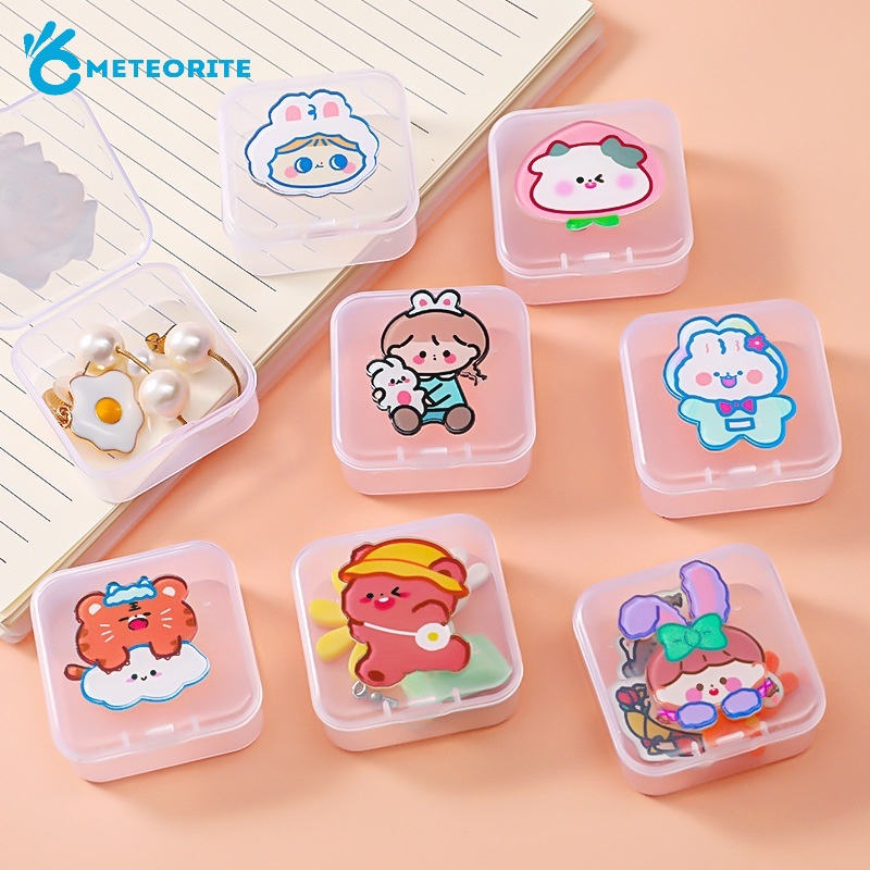 (Free Sticker) 6Pcs/Set Portable Mini Storage Box For Ring Earrings ...