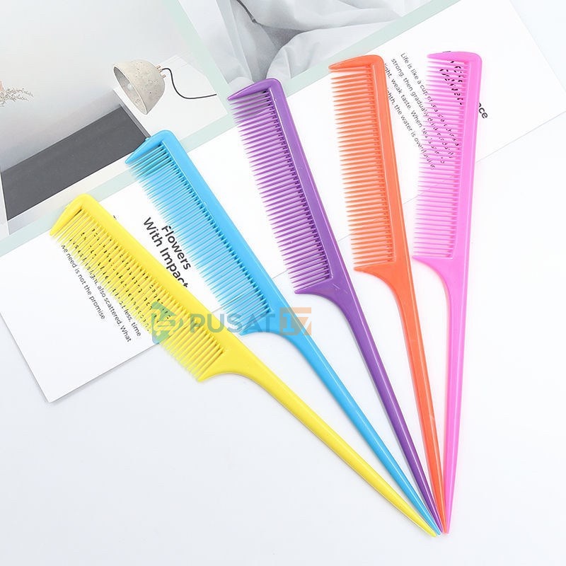PUSAT17 SISIR Bahan Plastik RAMBUT PANJANG / SISIR RAMBUT / SISIR PANGKAS RAMBUT / SISIR SALON / SISIR LANCIP / SISIR SASAK / SISIR GUNTING RAMBUT MURAH - Gambar 4