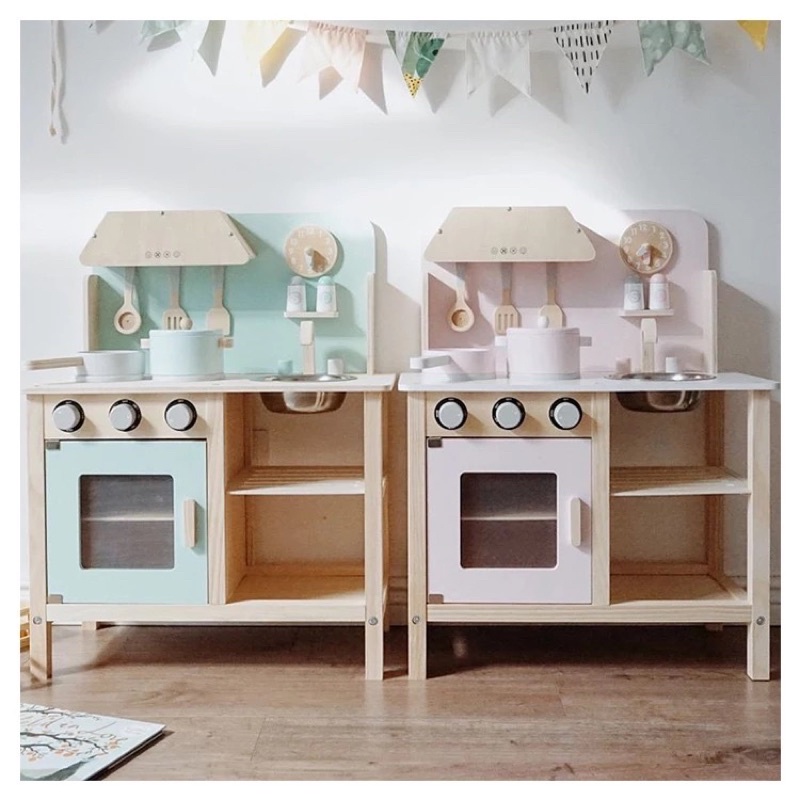 [SG Stock] Nordic Wooden Kitchen Play Set Educational Pretend Play
