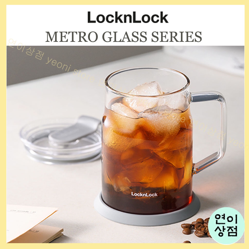 Lock n Lock Lock and Lock metro glass mugs cup 560ml, 670ml Shopee