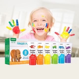 Jar Melo Safe Finger Paints for Baby Kids 3 4 5 6 7 8+Age, 2.1 fl