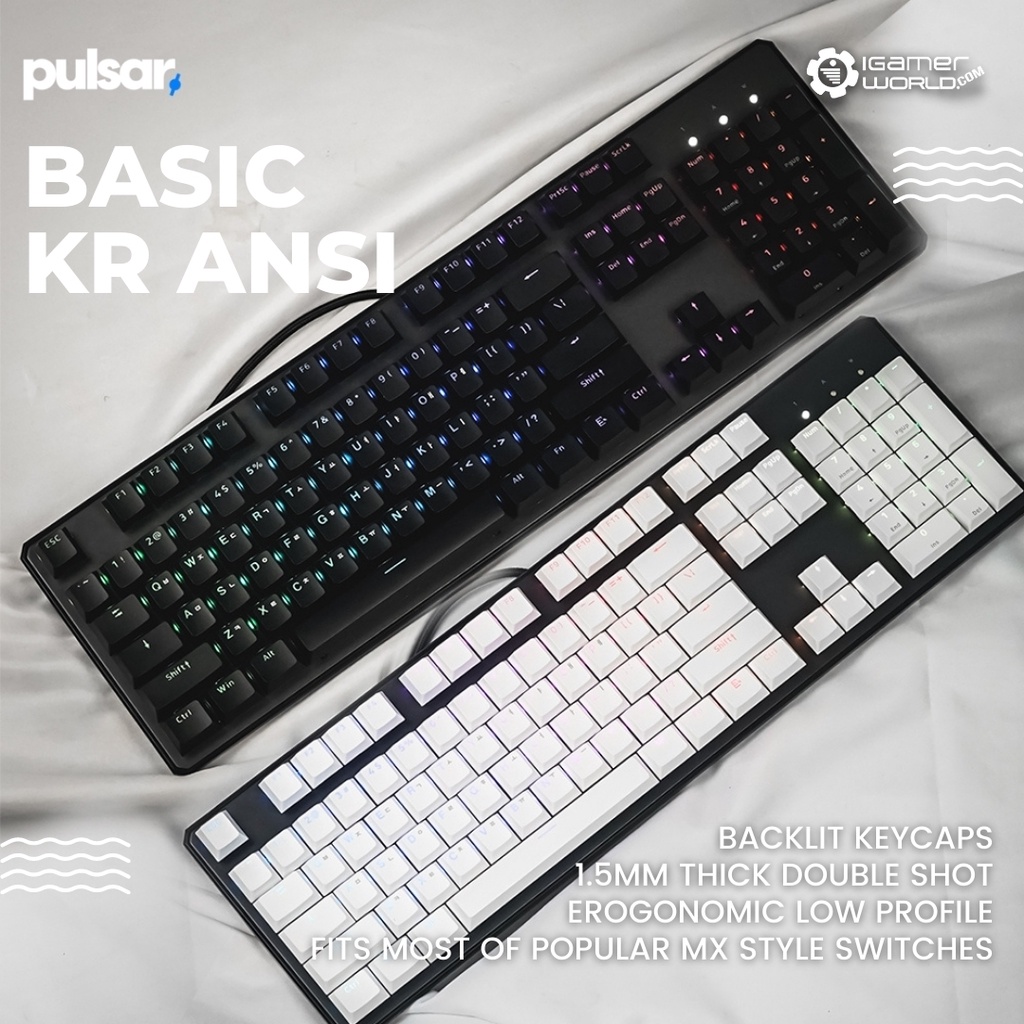 Pulsar Basic Keycaps ANSI Layout for Mechanical Keyboard | Shopee Singapore