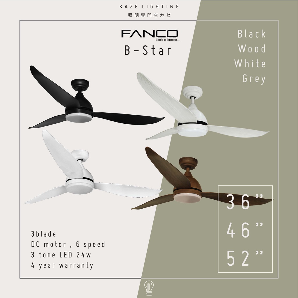 [INSTALLATION] - FANCO B-STAR 36 / 46 / 52 Inch DC Motor Ceiling Fan ...