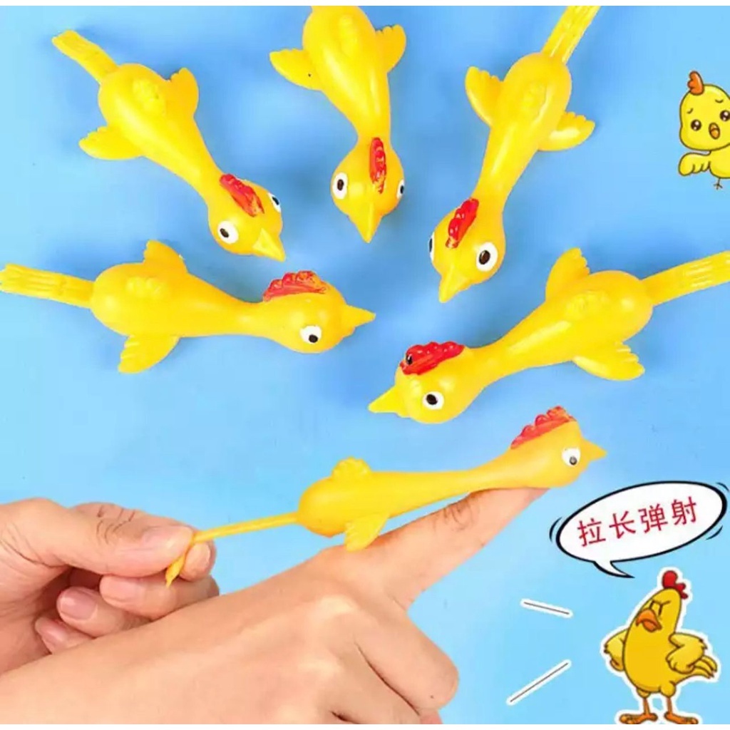 Flying Chicken Slingshot Toys Finger Toys original Imported Elastic ...