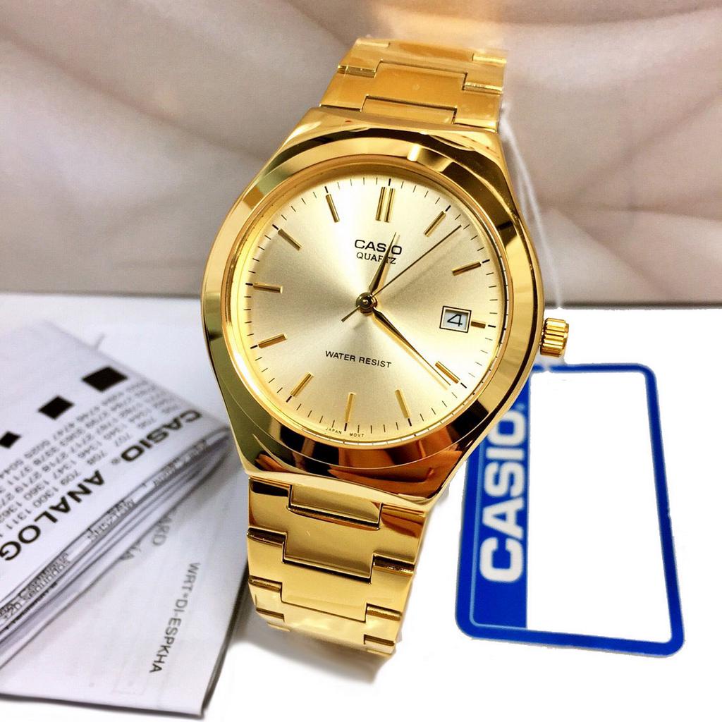 Time Cruze] Casio MTP-1170 Analog Gold Tone Case Stainless Steel