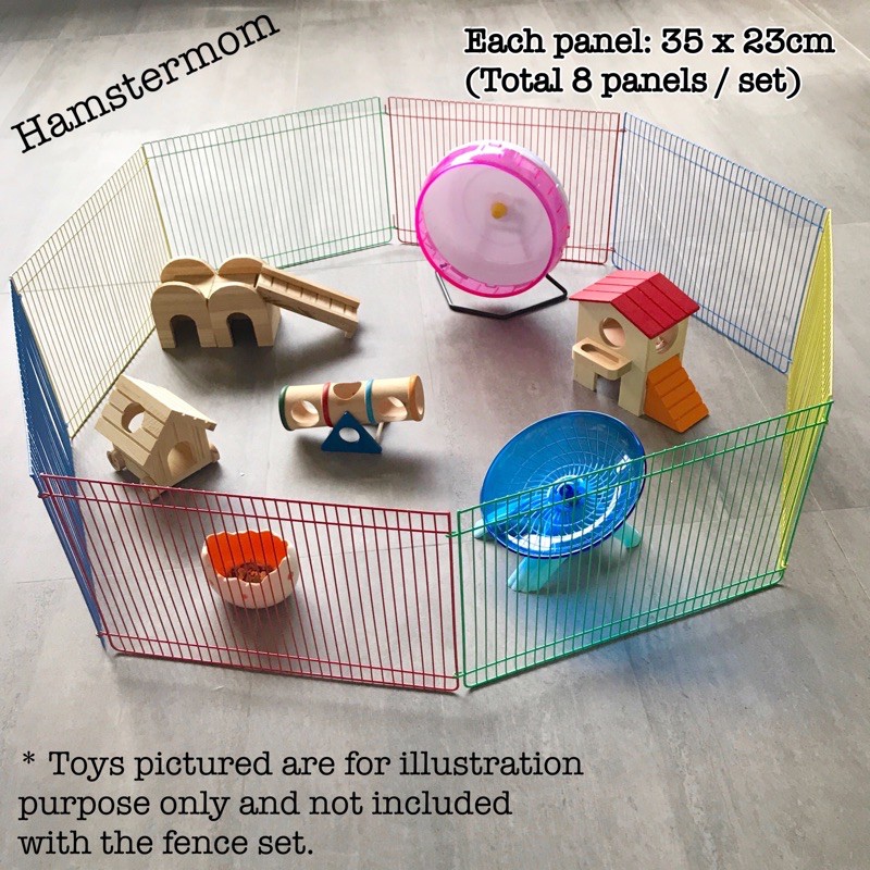 Local Stock Rainbow Fence Playpen for Hamster Guinea pig and Small Animals Shopee Singapore