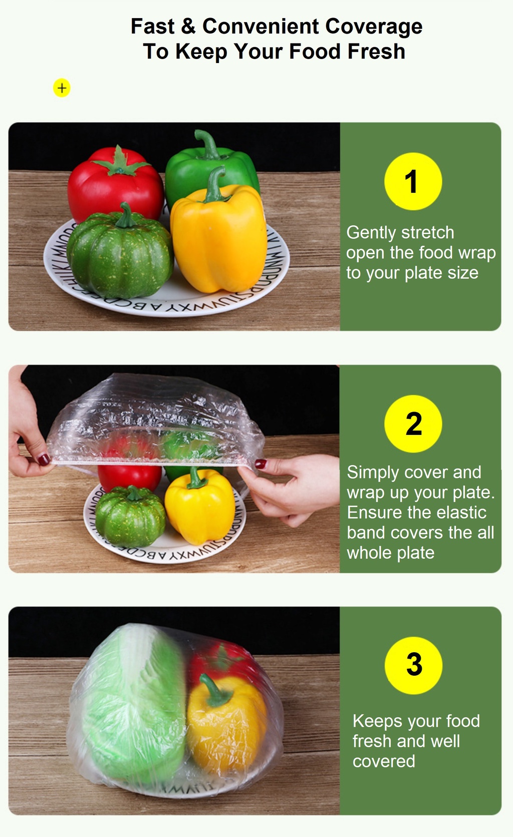 [SG Rdy Stock] 100pcs/bg Disposable Food Wrap – Food Grade Elastic ...