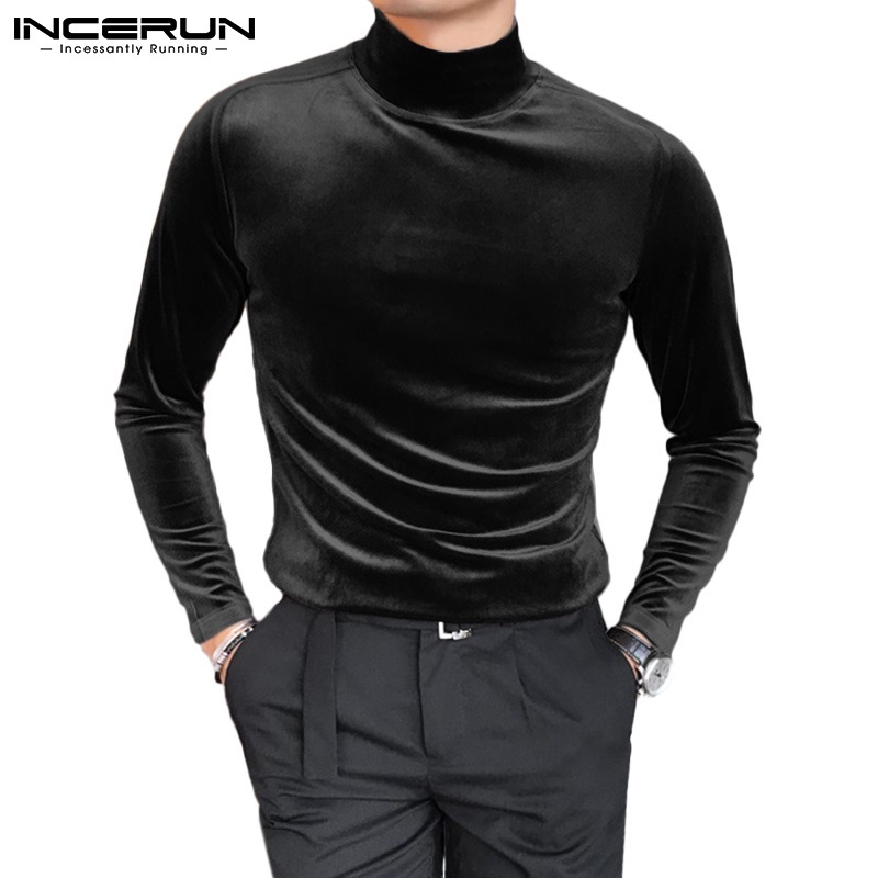 Men's velvet clearance turtleneck