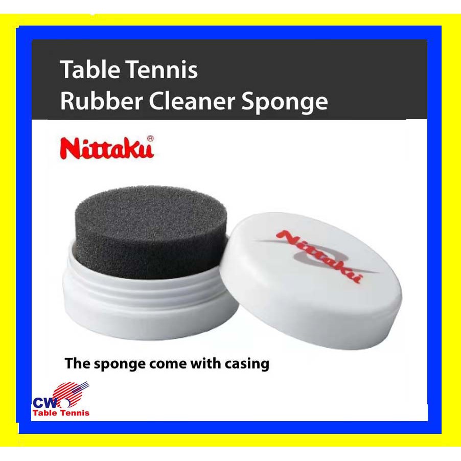 Nittaku Rubber Sponge Table Tennis Ping Pong Rubber Cleaner Sponge ...