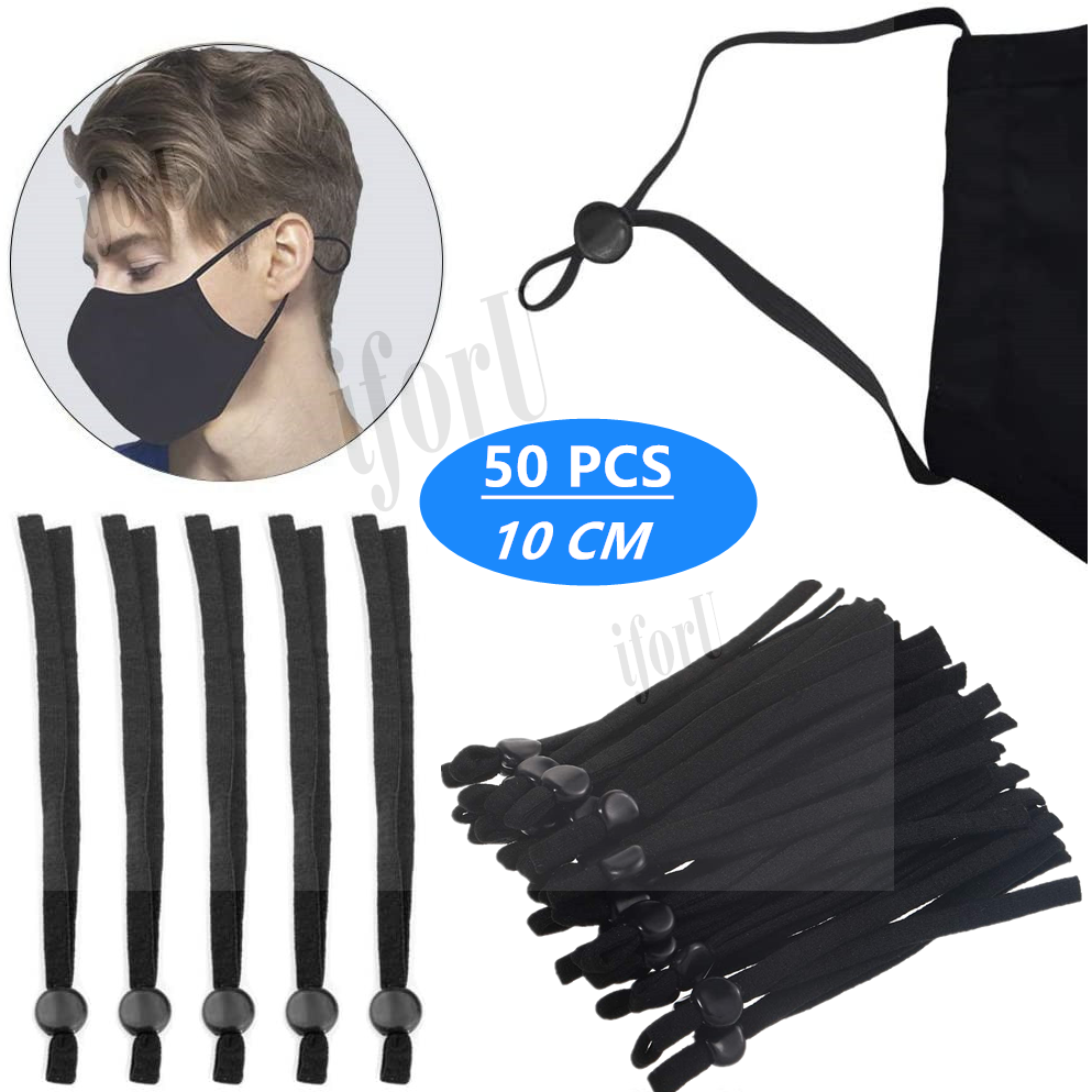[Ready Stock] 50PCS Sewing Elastic Mask Band with Adjustable Buckle ...