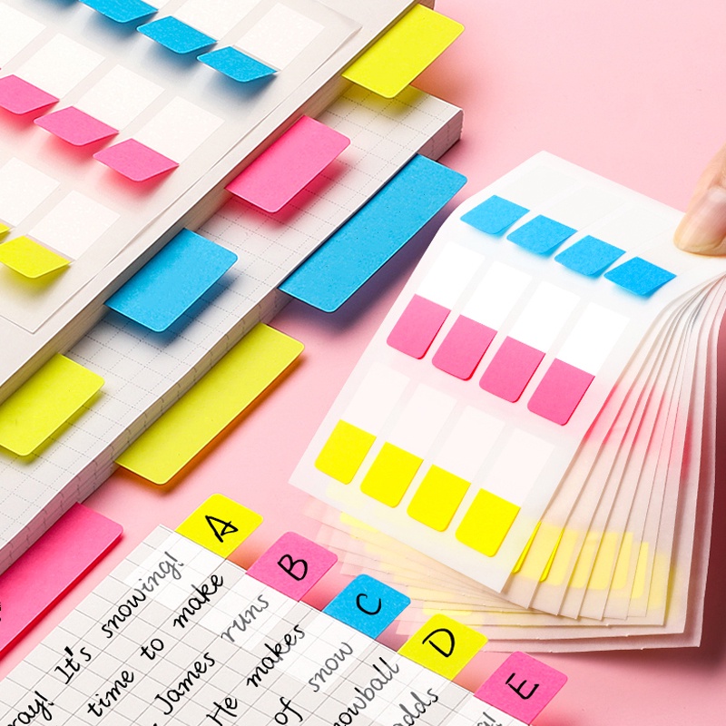30/60/120Pcs Sticky Index Label Note Paper Stickers / Translucent ...