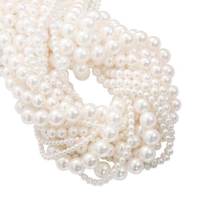 Hot Fashion 4mm 6mm 8mm 10mm Round Imitation Pearl Beads Random