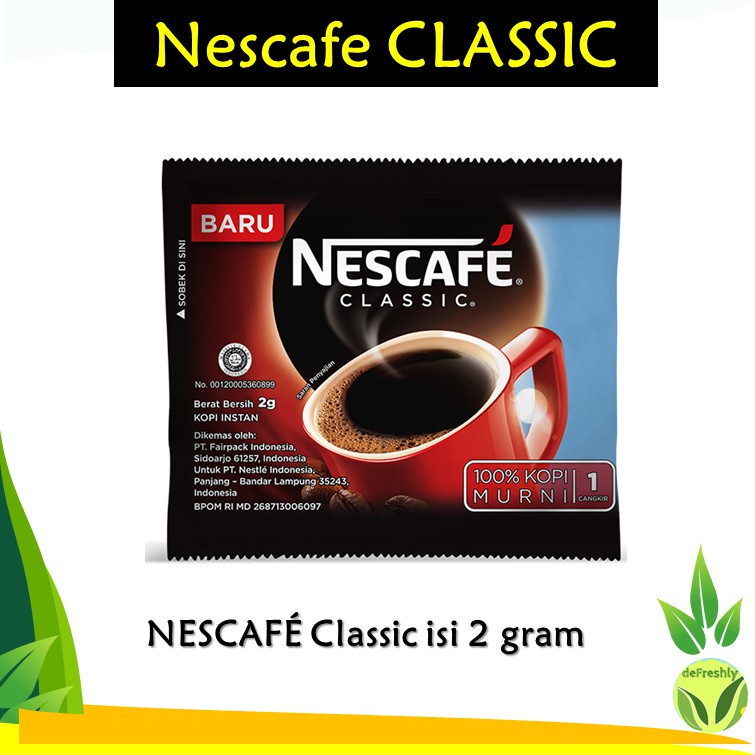 HITAM Nescafe Classic Coffee Sachet/Dalgona Coffee/Nescafe Coffee