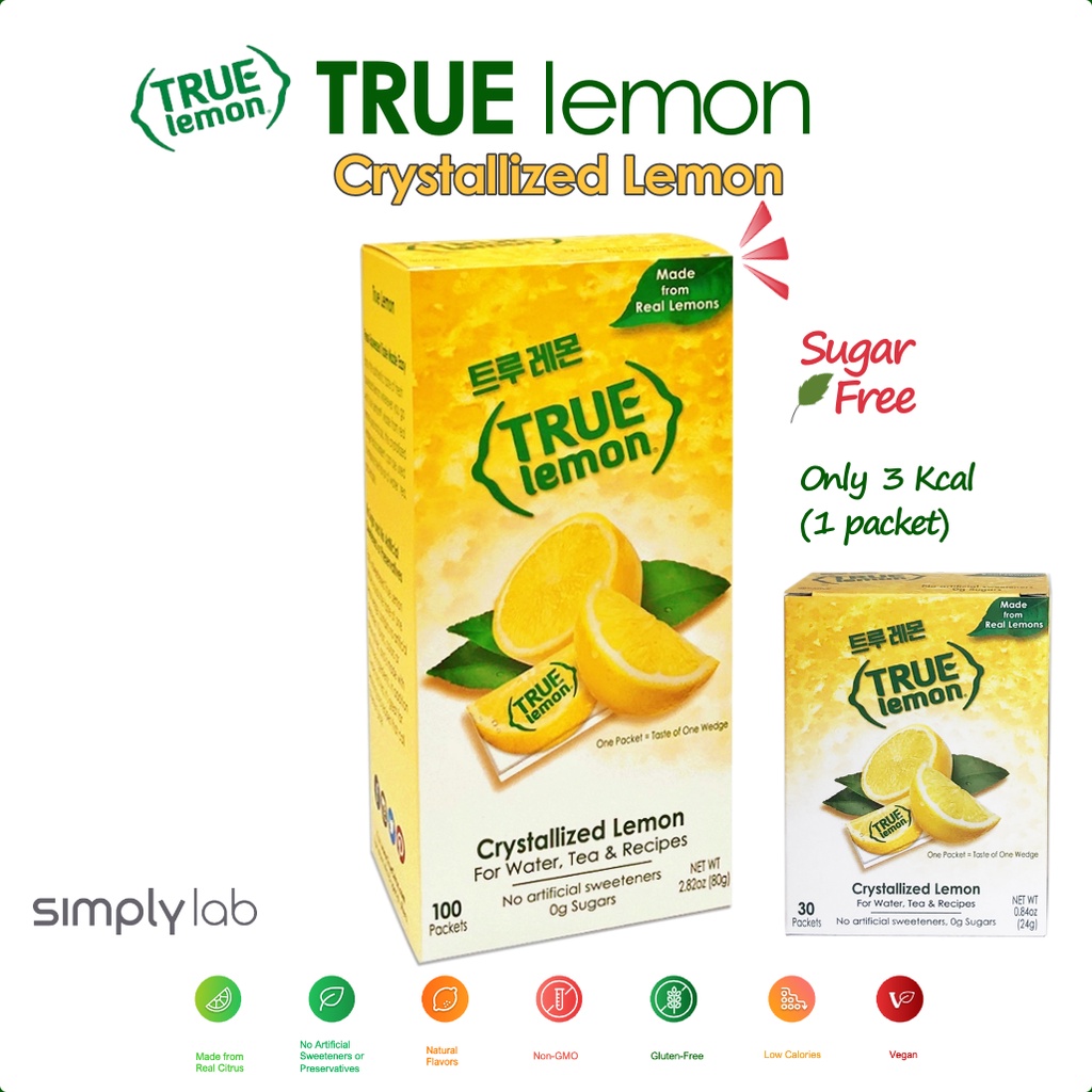 [True Lemon]Crystalized Pure Lemon Powder. Zero Calories for Water