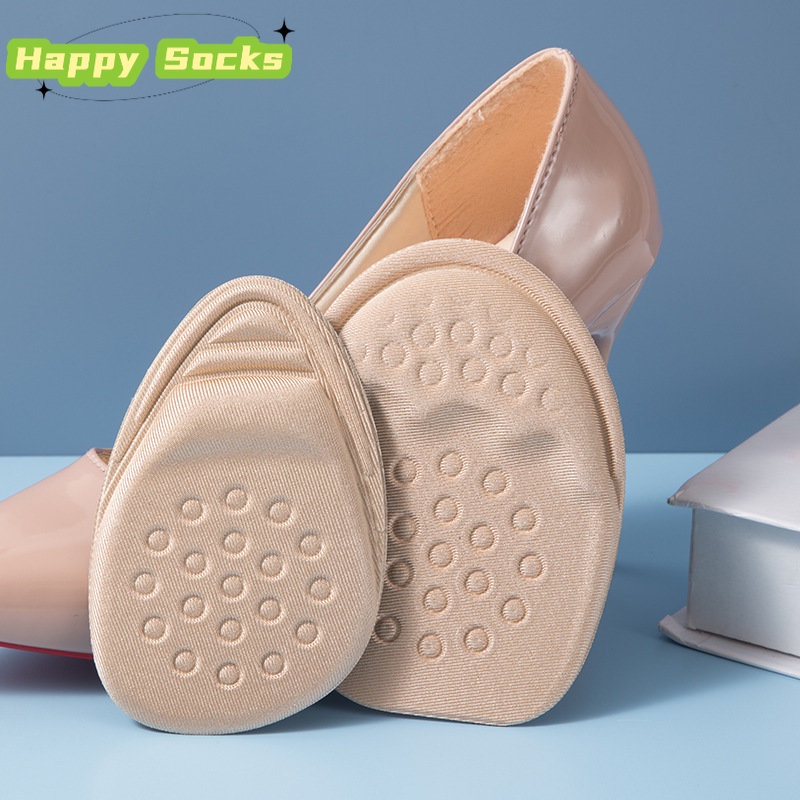 【Happy Socks】Half insoles for shoes Forefoot pads Non-slip sole pads Reduce  shoe size Pads High heels Pain relief insoles