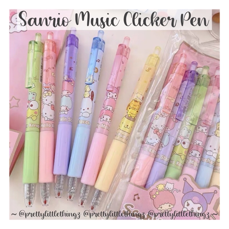 * $8.90/SETOF6 * Sanrio Music Clicker Pen (Kuromi, Pochacco, Keroppi ...