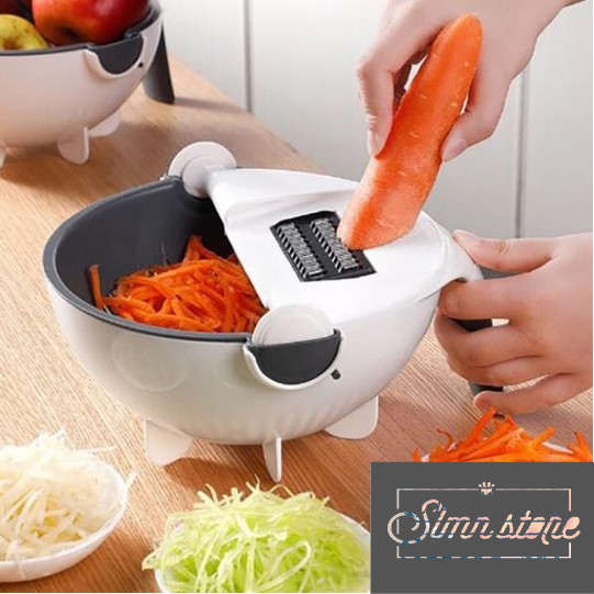 Smart 9-in-1 fruit and vegetable grating basket - multi-purpose food ...