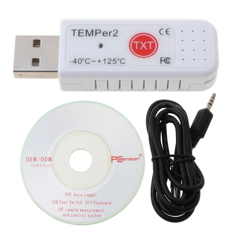 PCF* PC TEMPER2 Sensor USB Hygrometer Temperature Data Logger Recorder ...