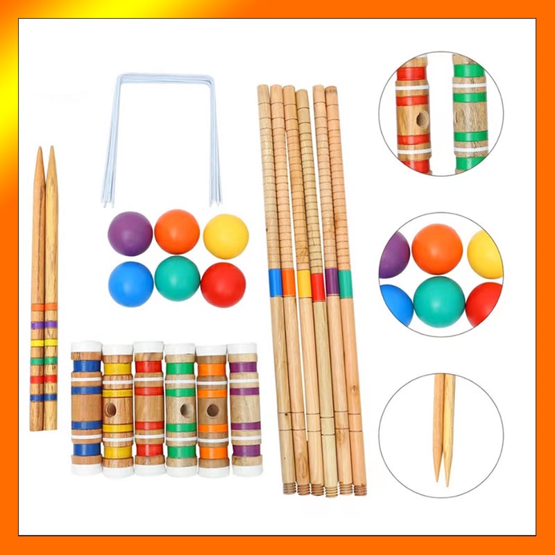 croquet A Set Of 6 People Mallet Ball Toys 4 Target Doorball Fun Sports