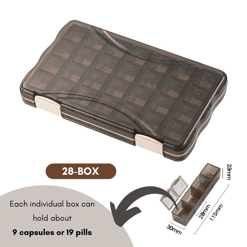 [SG INSTOCK] Pill Storage Box (7 Days+Spare Compartment) Capsule Storage Tablet Cutter