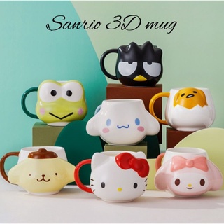 Genuine Sanrio Original In Stock Mug Hello Kitty My Melody Cinnamoroll  Kuromi Cute Ceramic Water Cup Household Couple Wash Cup