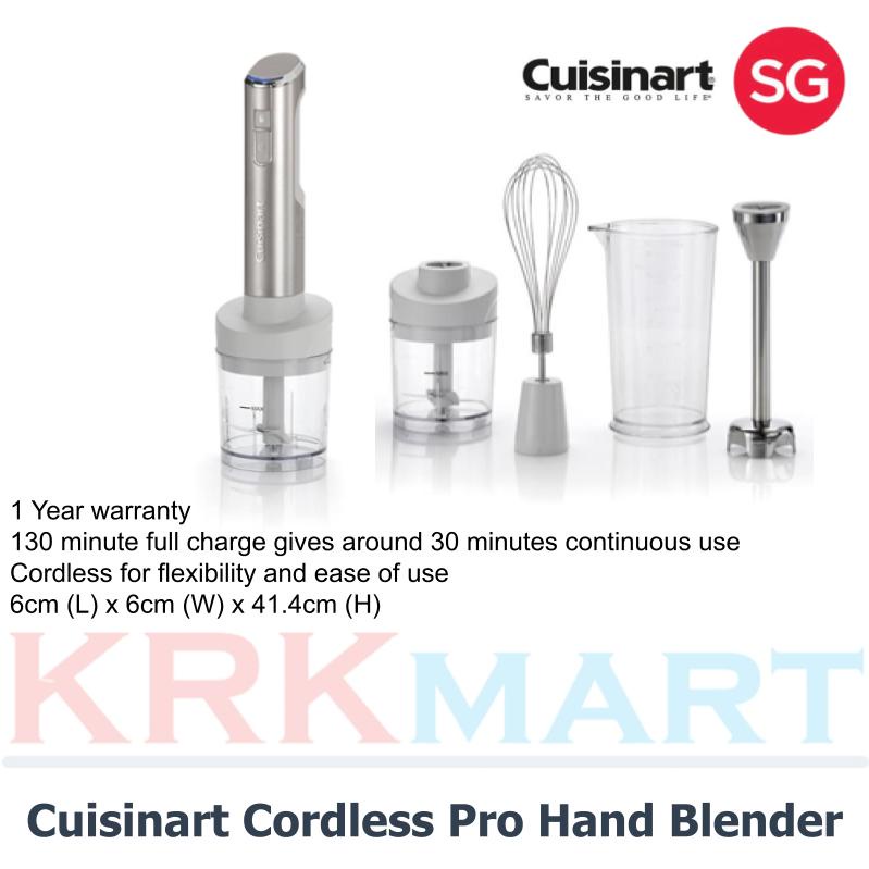 Cuisinart Cordless Pro Hand Blender 1 Year Warranty Shopee Singapore