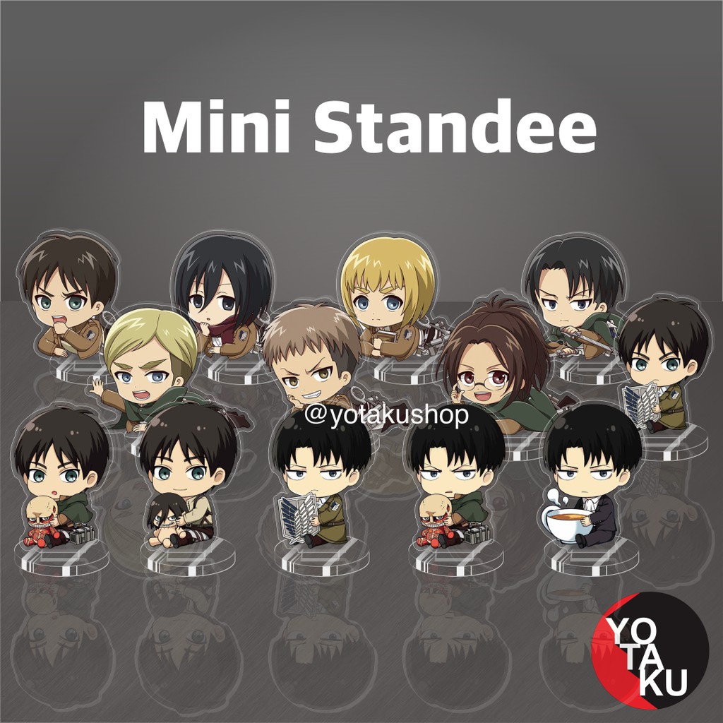 Mini Standee Figure Anime Acrylic Attack On Titan Series 1 Eren Levi ...