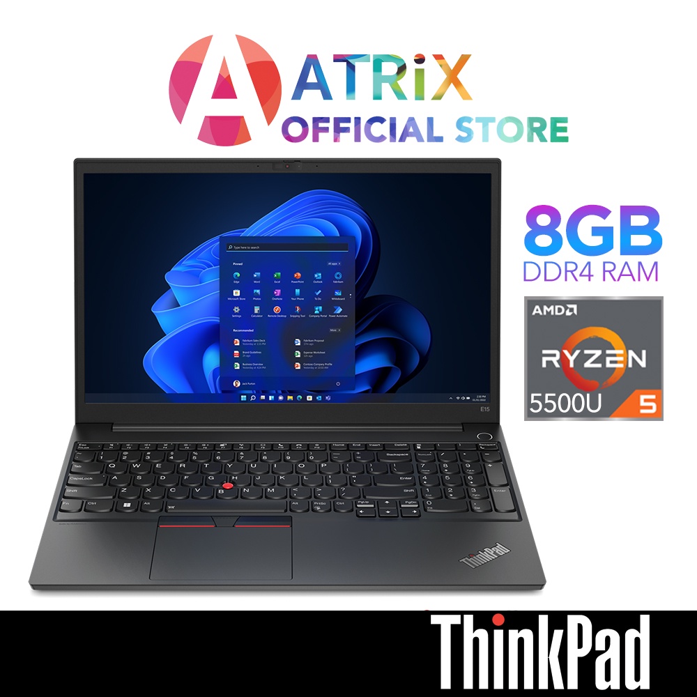 【Free 3Y Onsite】ThinkPad E15 Gen 3 | 20YG003MSG | 15.6" FHD | Ryzen 5 5500U | 8GB/512GB | Win10 Pro
