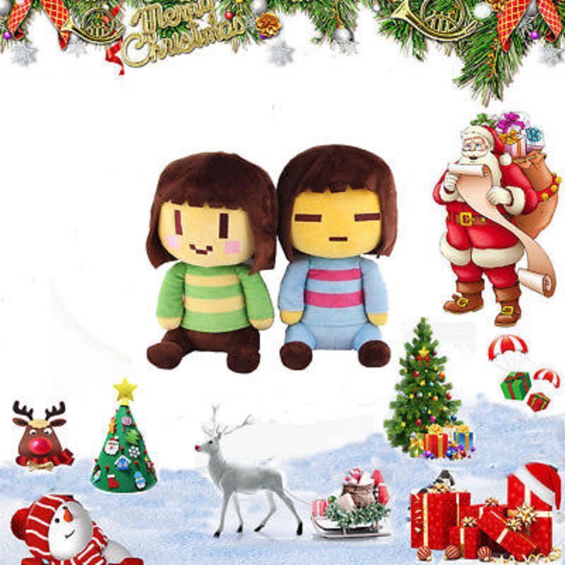 Undertale Frisk Chara Plush Doll Figure Stuffed Toy 20CM Soft Kid Xmas ...