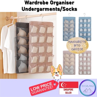 Bra Underwear Socks Clear Storage Bag Hanging Wardrobe Organiser