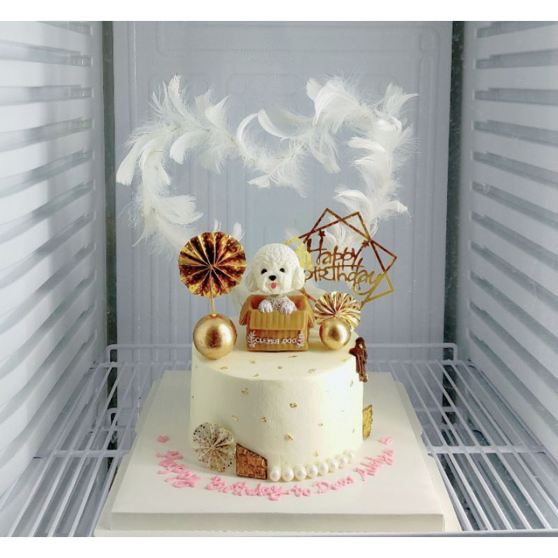 Poodle dog birthday cake Shopee Singapore