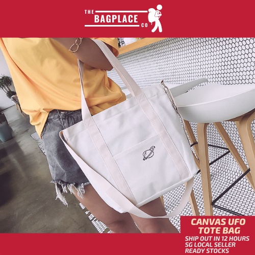 "SG SELLER" TheBagPlace Tote Bag, A4 Size Tote Bag with Sling
