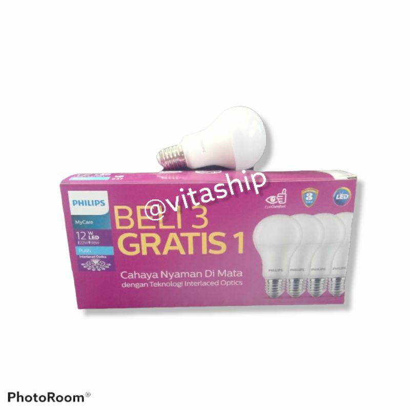 Philips Led Pack 12w contains 3 get 1 free. Read THE DESCRIPTION ...