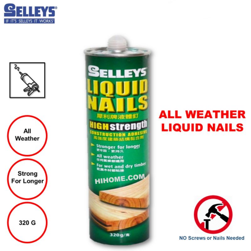 Selleys Liquid Nails Wet & Dry Timber 320G and 360g Shopee Singapore