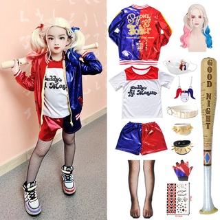 Girls Suicide Harley Cosplay Costumes Joker Squad Quinn Clown Jacket Pants  Sets Christmas Halloween Party Fancy Dress For Women - Cosplay Costumes -  AliExpress