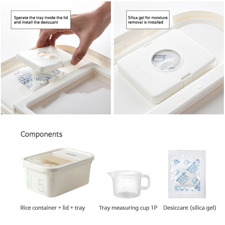 Lock&Lock Rice&Grain Food Container(For 5KG) | Shopee Singapore