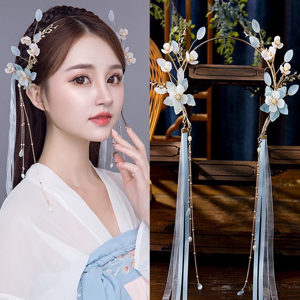【spot goods】Hanfu step headdress tassel shook ancient virgin fairy ring ...