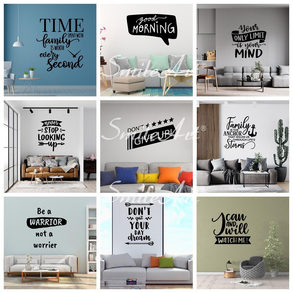 Beauty Sentence Cartoon Wall Decals Pvc Mural Art Diy Poster For Kids
