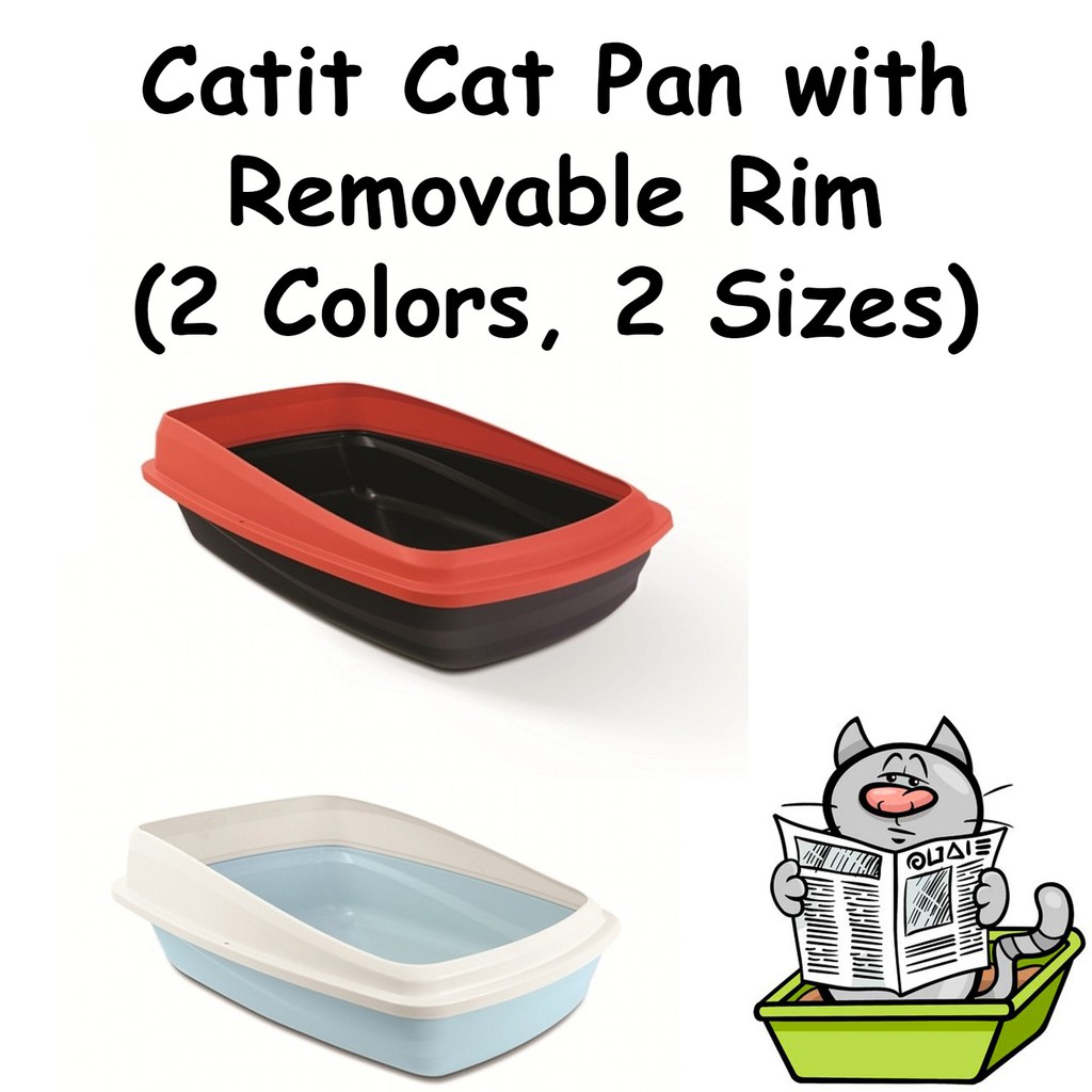 Catit Rimmed Cat Pan 2 Sizes 2 Colors 36621 36622 36623 36624 Shopee Singapore