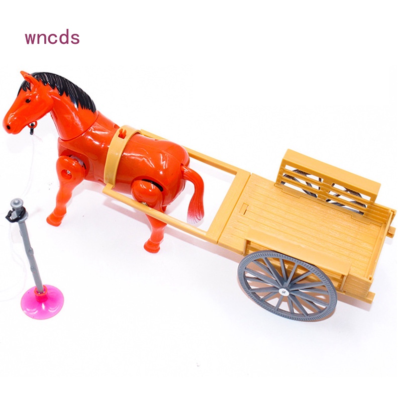 Baby Kids Electronic Novelty Toy Electric Small Walking Horse Horse drawn Car Cart Turning Toys Pull Back Carriage Shopee Singapore