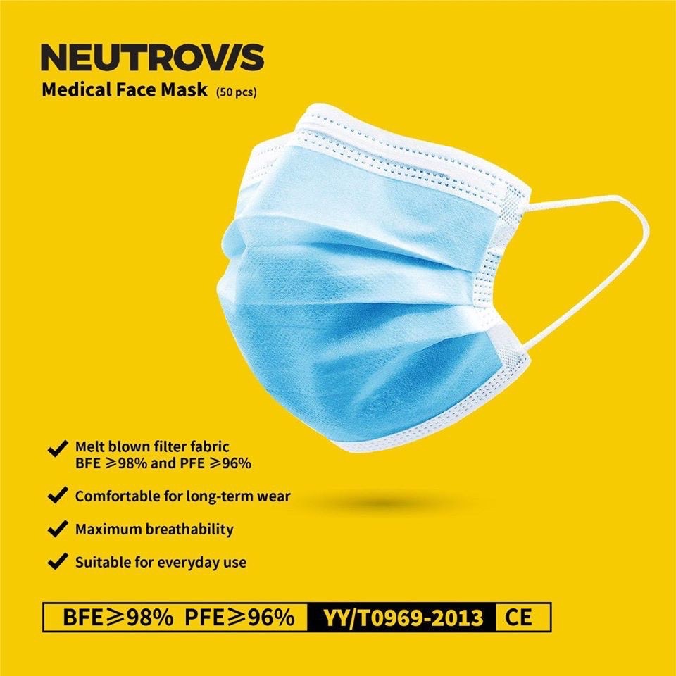 *Ready Stock* Neutrovis Medical Face Mask For Adults 1Box (50's ...