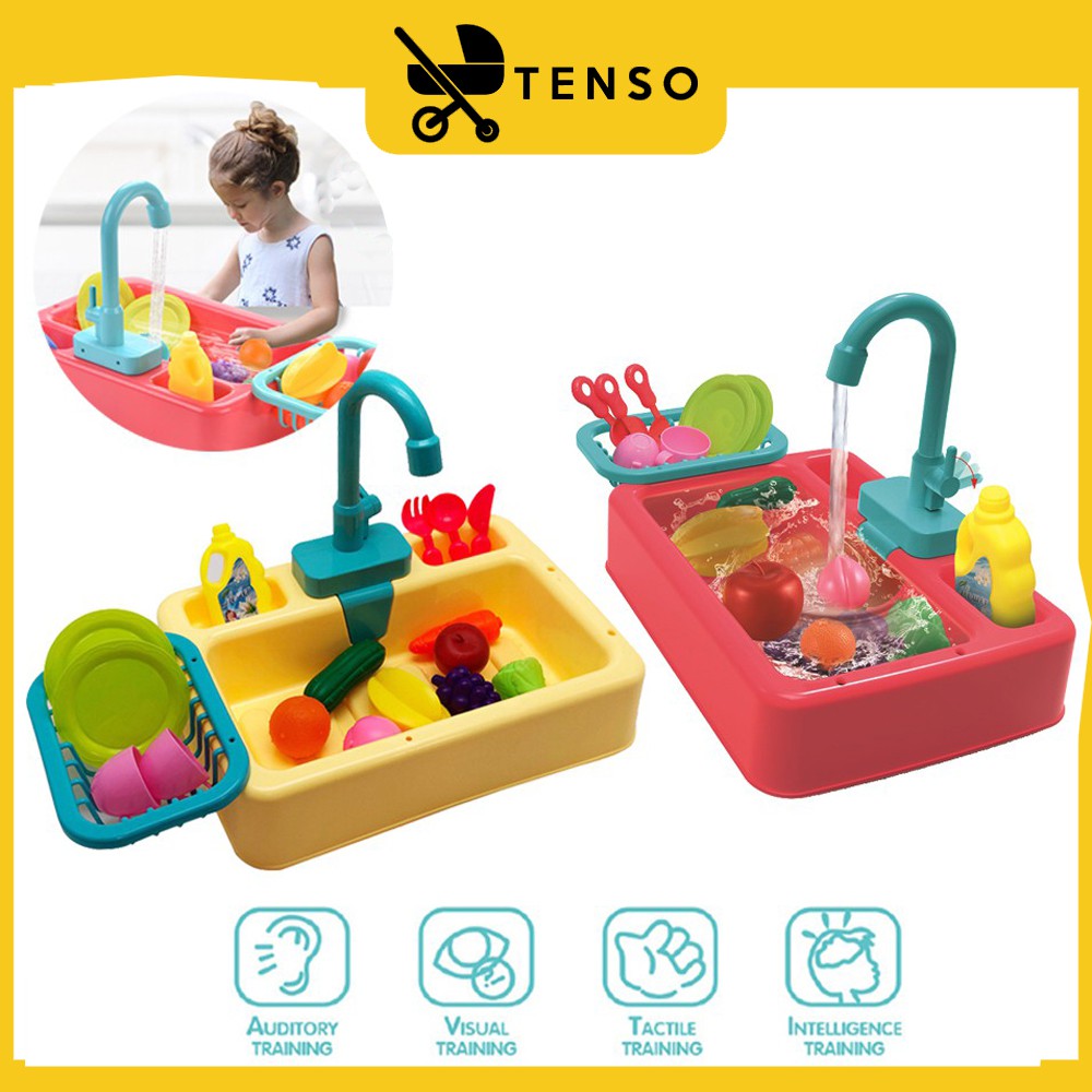 【Water Can Flow】Tenso Wash Basin Toy Water Can Flow Pretend Playset ...