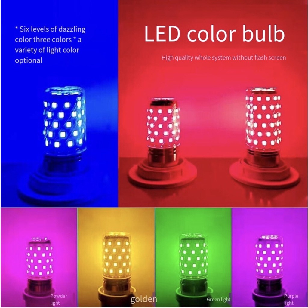 RGB Changeable E27/E14 LED Light Bulb Colourful 12W/16W Lighting For ...